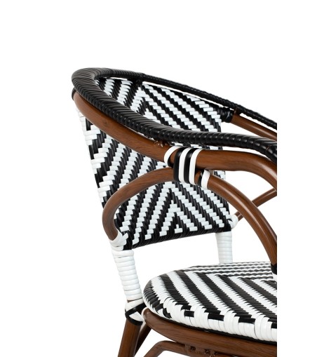 Krzesło ogrodowe CAFE AZURE biały /       czarny