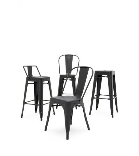 Krzesło barowe TOWER 66 (Paris) czarne
