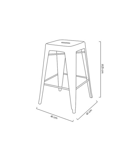 Krzesło barowe TOWER 66 (Paris) czarne