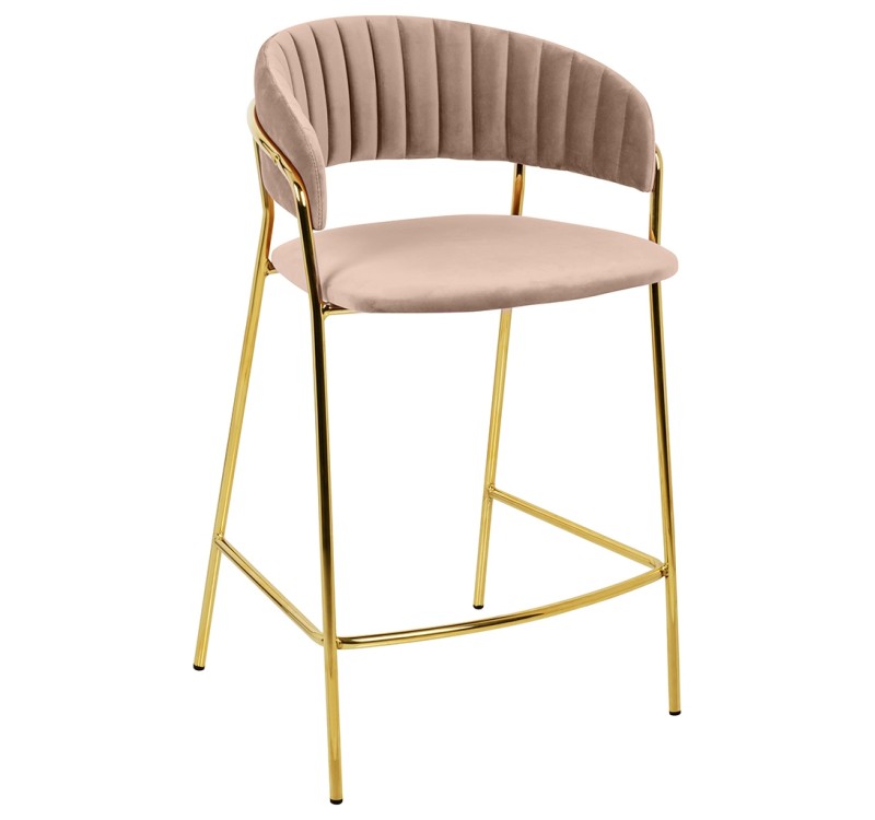 Krzesło barowe MARGO 65 khaki / beżowe