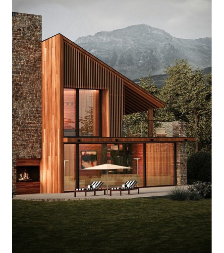 Materac ogrodowy AZURE z poduszką biało-czarny