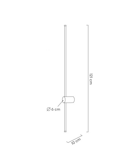 MOOSEE lampa ścienna OMBRE 120 czarna