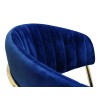 Krzesło MARGO ciemny niebieski - welur, podstawa złota