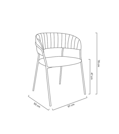 Krzesło MARGO ciemny niebieski - welur, podstawa złota