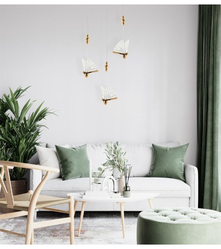 MOOSEE lampa wisząca BUTTERFLY M złota