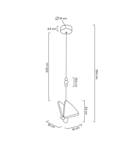 MOOSEE lampa wisząca BUTTERFLY M złota