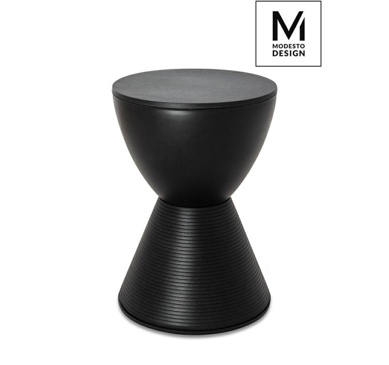 MODESTO stołek TAMBURO czarny - polipropylen