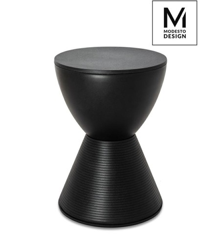 MODESTO stołek TAMBURO czarny - polipropylen