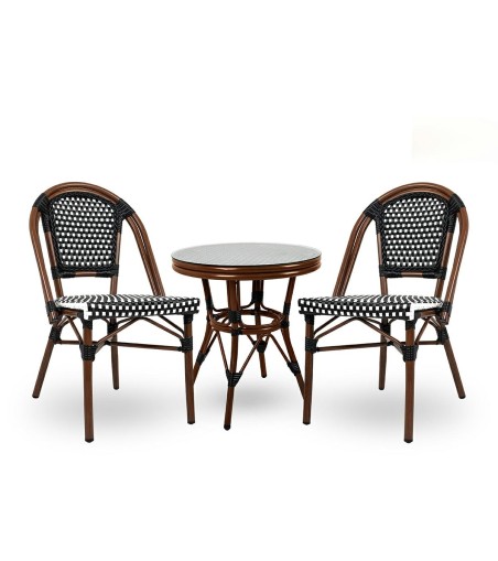 Krzesło ogrodowe CAFE PARIS brązowe       rattan