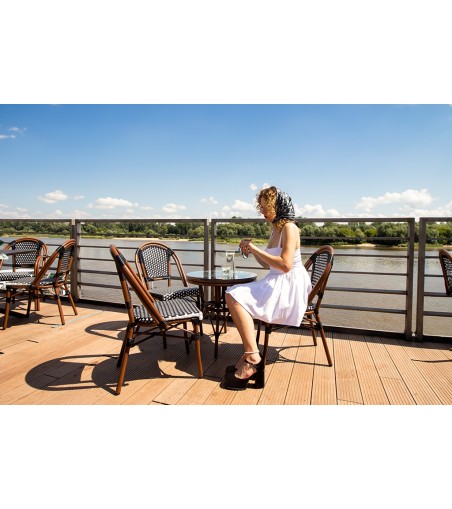 Krzesło ogrodowe CAFE PARIS brązowe       rattan