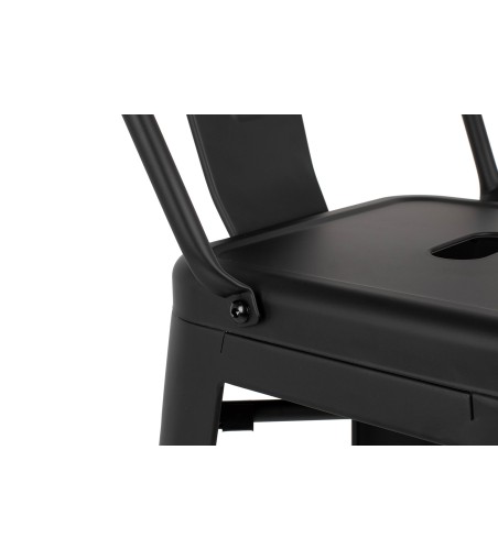 Krzesło barowe TOWER BIG BACK 76  (Paris) czarne