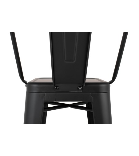 Krzesło barowe TOWER BIG BACK 76  (Paris) czarne