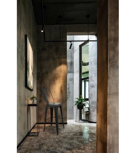 Krzesło barowe TOWER BIG BACK 76  (Paris) czarne