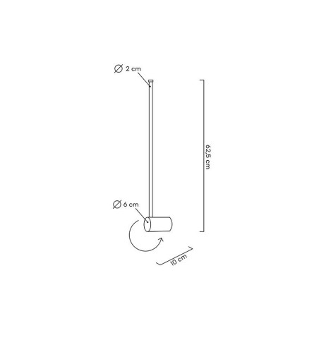 MOOSEE lampa ścienna OMBRE 60 czarna