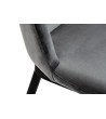 Krzesło DIEGO ciemny szary - welur, podstawa czarno złota