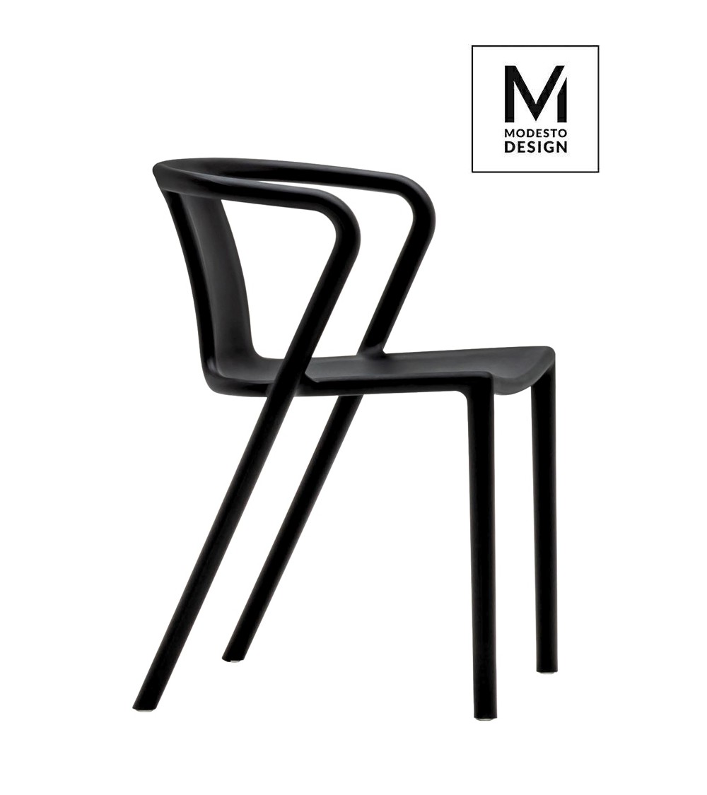 MODESTO krzesło AIR czarne - polipropylen