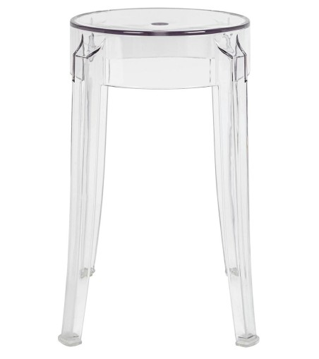 Stołek CHARLES 46 transparentny - poliwęglan