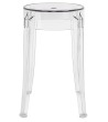 Stołek CHARLES 46 transparentny - poliwęglan