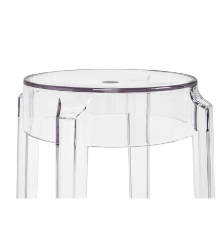 Stołek CHARLES 46 transparentny - poliwęglan