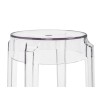 Stołek CHARLES 46 transparentny - poliwęglan