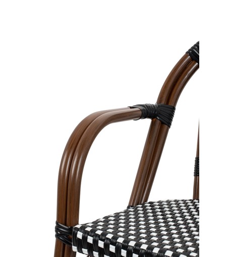 Krzesło ogrodowe CAFE PARIS ARM brązowe   rattan