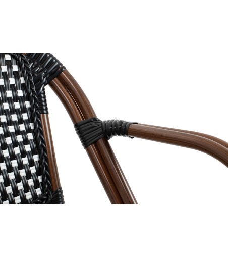 Krzesło ogrodowe CAFE PARIS ARM brązowe   rattan