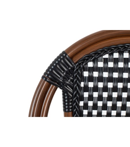 Krzesło ogrodowe CAFE PARIS ARM brązowe   rattan