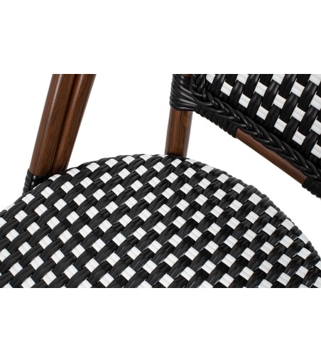 Krzesło ogrodowe CAFE PARIS ARM brązowe   rattan