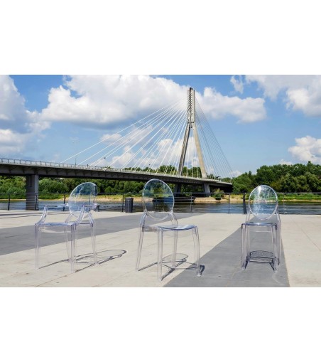 Krzesło LOUIS transparentne - poliwęglan