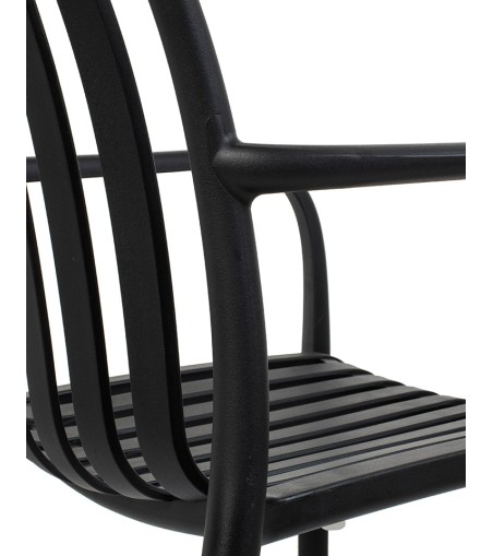 MODESTO krzesło Strips czarne  -          polipropylen