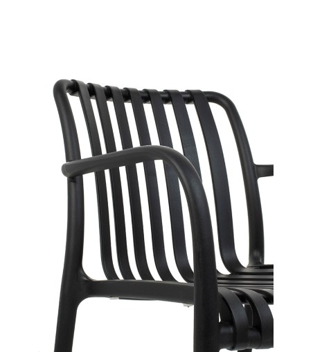 MODESTO krzesło Strips czarne  -          polipropylen