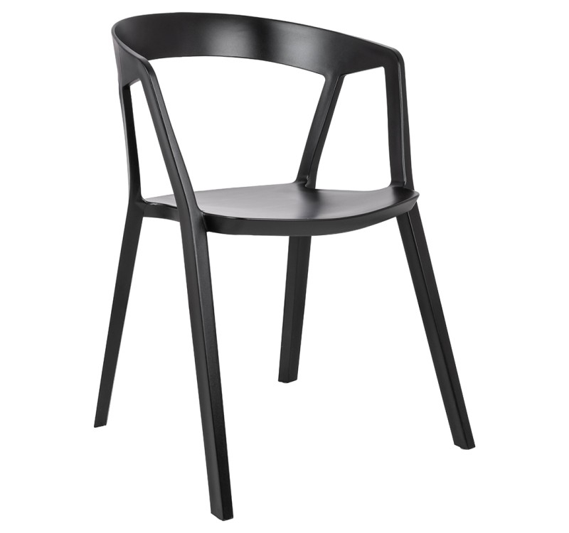 Krzesło VIBIA czarne - polipropylen