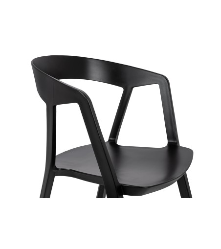 Krzesło VIBIA czarne - polipropylen