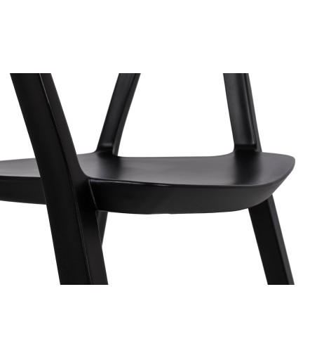 Krzesło VIBIA czarne - polipropylen