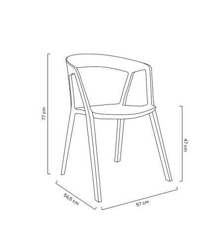 Krzesło VIBIA czarne - polipropylen