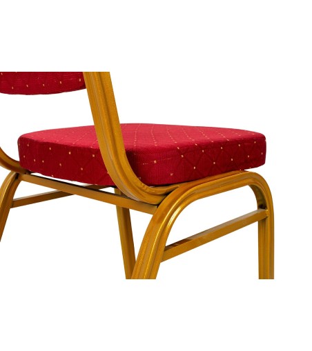 Krzesło bankietowe / konferencyjne HEROS  czerwone / złote