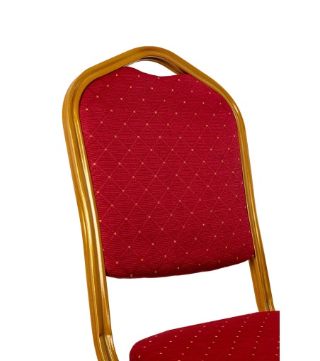 Krzesło bankietowe / konferencyjne HEROS  czerwone / złote