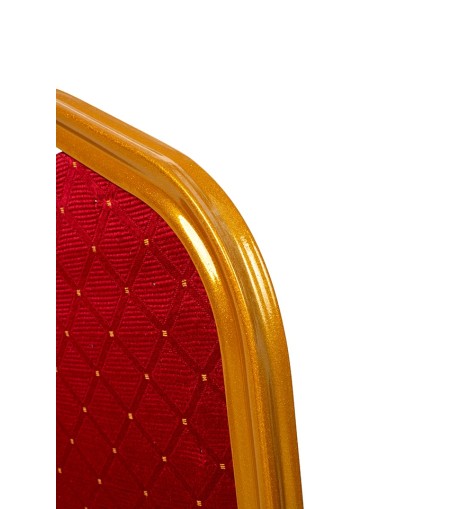 Krzesło bankietowe / konferencyjne HEROS  czerwone / złote