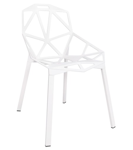 Krzesło SPLIT PREMIUM białe - aluminium, nogi białe