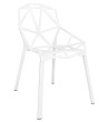 Krzesło SPLIT PREMIUM białe - aluminium, nogi białe