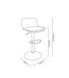 Krzesło barowe STOR TAP regulowane czarne