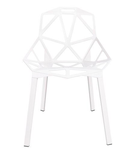 Krzesło SPLIT PREMIUM białe - aluminium, nogi białe