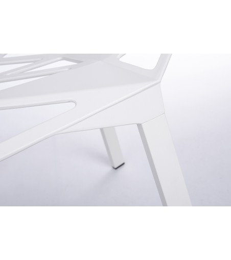 Krzesło SPLIT PREMIUM białe - aluminium, nogi białe
