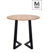 MODESTO stół TAVOLO FI 80 dąb - blat MDF, podstawa metalowa