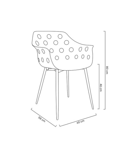 Krzesło JASON czarne - polipropylen, metal