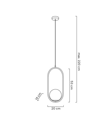 MOOSEE lampa wisząca AURELIA 50 złota