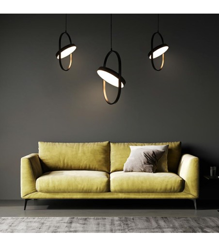 MOOSEE lampa wisząca SPINNER 26 czarna