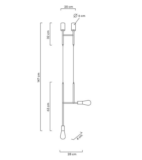 MOOSEE lampa wisząca RIVA 2 złota