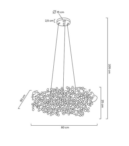 MOOSEE lampa wisząca MONETE 80 złota