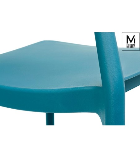 MODESTO krzesło FLEX morskie - polipropylen
